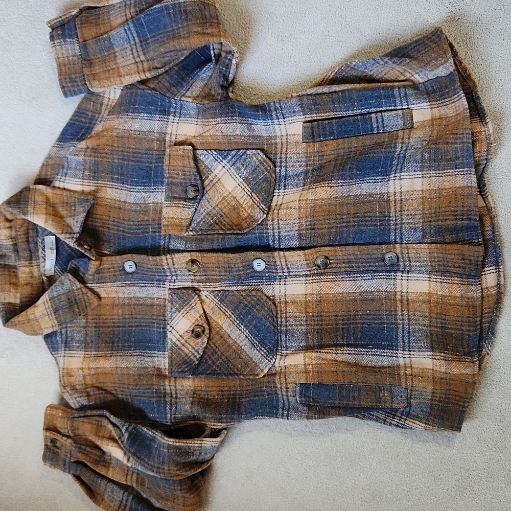 Shacket Plaid Soft Flannel Shirt Jacket - M/L